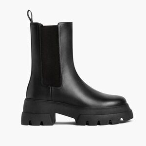 Thursday Boot Co. Reign Black Leather Lug Sole Boots Size 7.5